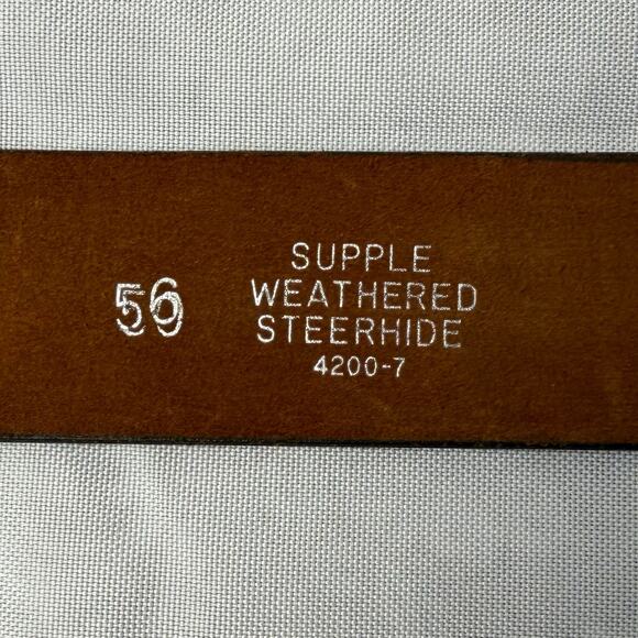 VTG The Highwayman Brazilian Agate Buckle Steerhide Leather Belt XXL Western main image 6